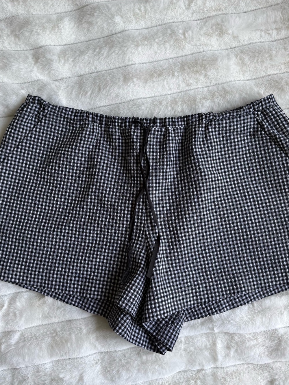 Zara Gingham Mini Shorts